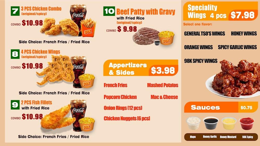 98K Chicken & Burgers Menu image 1