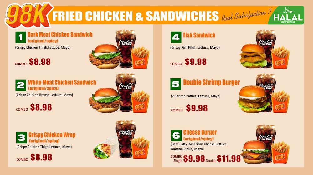 98K Chicken & Burgers Menu image 2